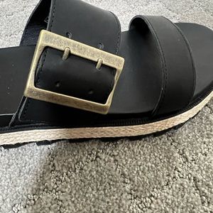 Sorel sandal. Soft and cushy when you walk